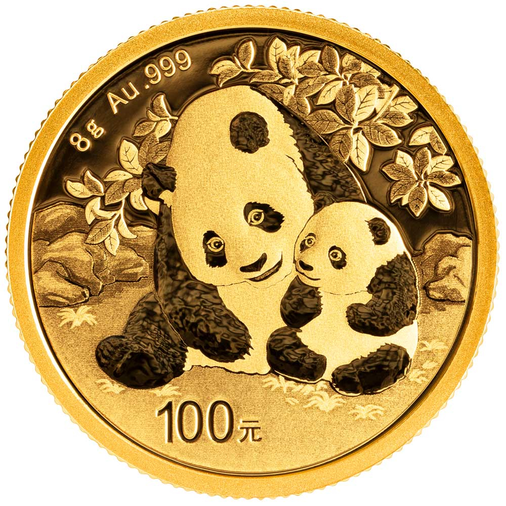2024 100 Yuan Gold Chinese Panda .999 8g Brilliant Uncirculated 